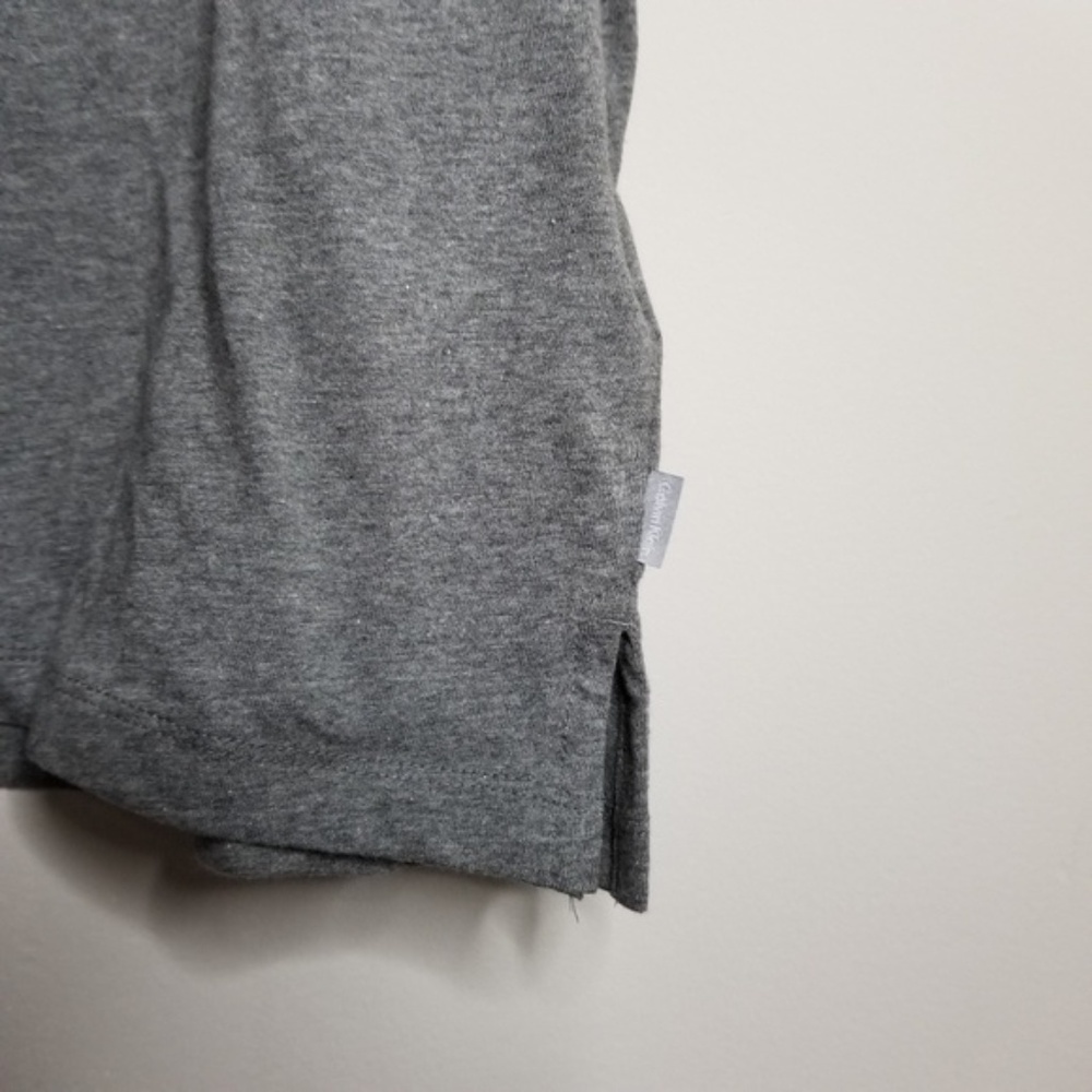 Calvin Klein faux leather tee Large NWT - Picture 4 of 5